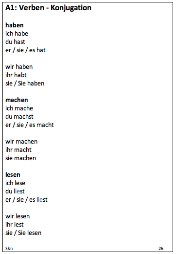 Deutsch sein konjugation German verb